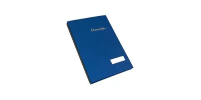 Produktbild von Soennecken Unterschriftsmappe 1491 DIN A4 20Fächer Leinen blau