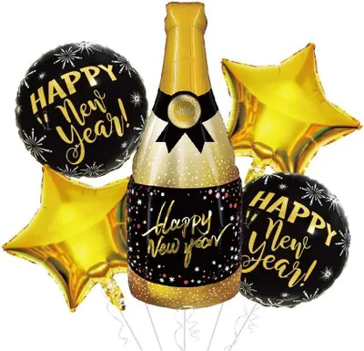 Obrázok produktu pre Kvetinová sada balónov SILVESTER Silvestrovské šampanské