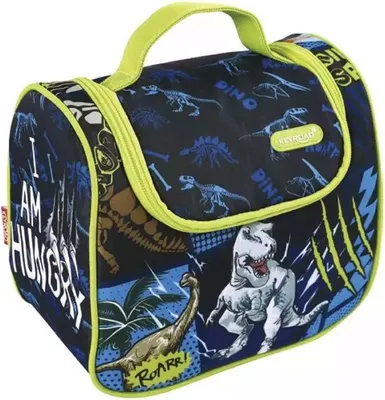 Produktbild von Isolierte Lunchbag mit Dino-Motiv, lebensmittelecht, 22x20x12,5 cm