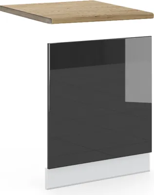Produktbild von Frontblende Vicco Fame-Line Anthrazit Hochglanz 60 cm , AP Eiche, Model 46320