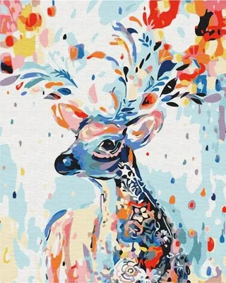 Image de Peinture par numéros - Cerf coloré 40x50cm