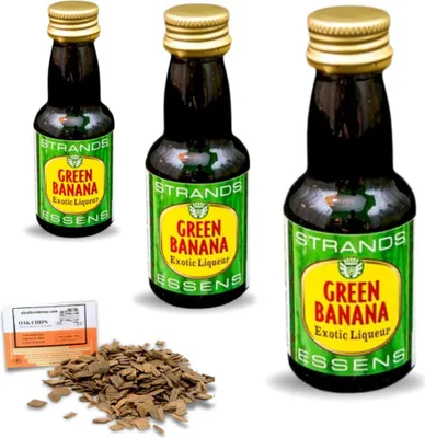 Produktbild von 3 x Grüne Banane Essenz 25ml Wodka-Essenz – Wodka-Aroma, Aromaessenz, Wodka-Extrakt
