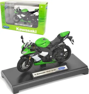 Produktbild von Kawasaki ZX-10R Motorradmodell Maßstab 1:18 Welly