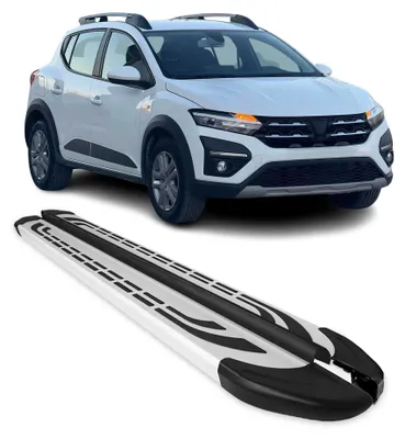 Image de Marchepieds Latéraux Pour Dacia Sandero Stepway 2021-2025 Aluminium Gris