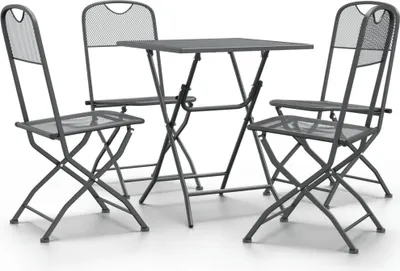 Produktbild von vidaXL 5-tlg. Garten-Essgruppe Streckmetall Anthrazit