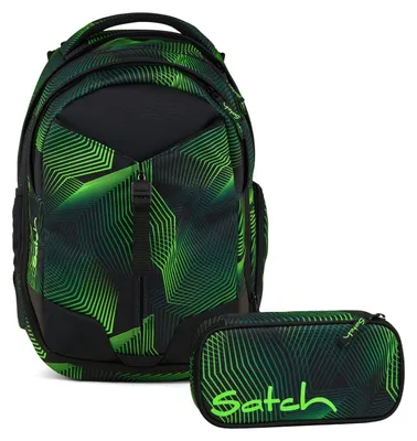 Produktbild von Satch Schulrucksack-Set MATCH Seismic Green 2-teilig, ab. 5. Klasse