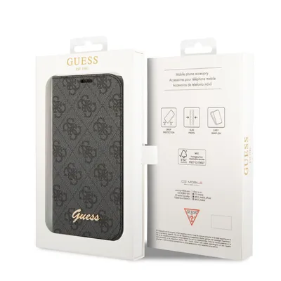 Zdjęcie produktu dla Guess Gubkp14Lhg4Shk Iphone 14 Pro 6,1 Czarny/Black Book 4G Vintage Gold Logo
