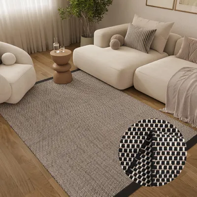 Obrázek produktu pro Tapiso Ručně vyráběný koberec LONI plochý, snadno udržovatelný, vlna a bavlna, moderní 300 x 400 cm