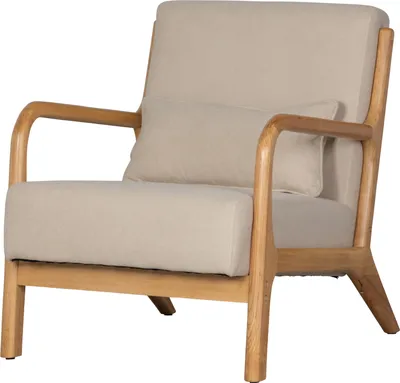 Produktbild von Woood Mark Sessel Mit Armlehne - Webstoff- Naturel Beige - 75X67x82 Cm