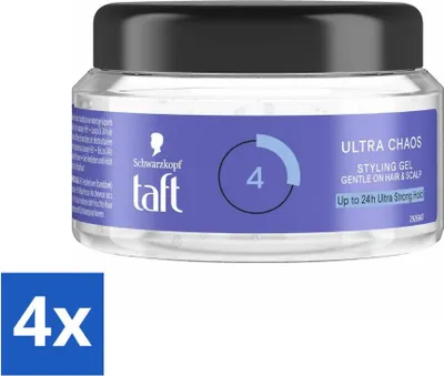 Image de Taft - Ultra Chaos 4 - Gel coiffant - Fixation créative - 250 ml - Pack avantage - 4 pièces