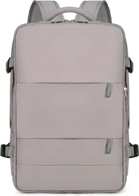 Produktbild von Reiserucksack, Handgepäck, Flugzulassung, Camping, Wandern, Business, Laptop für Männer und Frauen, wasserabweisend, erweiterbar, mit Schuhfach, USB-L