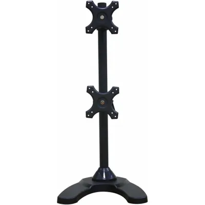 Produktbild von Die NewStar Tischhalterung, das Modell FPMA-D700DDV, ist ein Neig-, Schwenk- und drehbare Tischhalterung für zwei Flachbildschirme bis 24" (60 cm). - Bildschirmgröße: 25,4 cm (10 Zoll) bis 61 cm (24 Zoll) - max. 12 kg Traglast - Schwarz