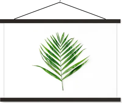 Produktbild von MuchoWow® Textilposter Grün - Blatt - Tropisch 120x80 cm mit schwarzem Rahmen - Wanddeko