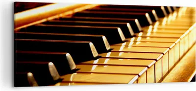 Produktbild von Bild auf Leinwand - Leinwandbild - Klavier Musik Konzert - 120x50cm - Wand Bild - Wanddeko - Leinwanddruck - Bilder - Kunstdruck - Wanddekoration - Leinwand bilder - Wandkunst - AB120x50-2200