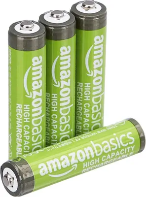 Immagine prodotto di Batterie ricaricabili AAA-NiMH ad alta capacità, confezione da 4, capacità 850 mAh