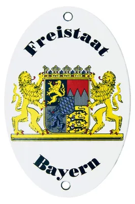 Produktbild von Freistaat Bayern Emailschild 10 * 15 cm