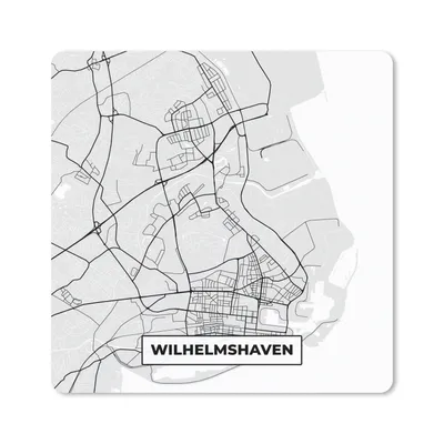 Produktbild von MuchoWow® Mauspad Mousepad Stadtplan - Deutschland - Karte - Wilhelmshaven 30x30 cm - Mousepads - Maus Mat - Pad - Mausunterlage - Gaming