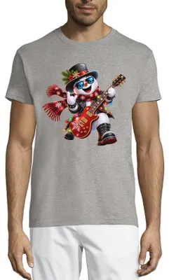 Produktbild von Graues Baumwoll-T-Shirt mit Rundhalsausschnitt für Herren