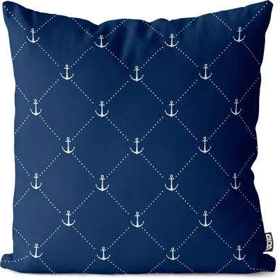 Produktbild von VOID Anker maritimes Muster Kissenbezug Kissenhülle Sofakissen Kissen Deko Outdoor-Kissen Dekokissen