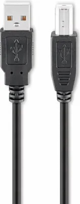Produktbild von Goobay 93598 Kabel USB 2.0 Hi-Speed, czarny, 5 m - wtyczka USB 2.0 (typ A) &gt; wtyczka USB 2.0 (typ B)