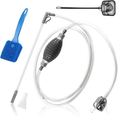 Produktbild von Aquarium Reinigungsset, Mulmabsauger, mit Bürste und Netzen, für Wasserwechsel