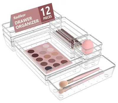 Productafbeelding van Lade-organizer 12 stuks, transparant, 4 maten