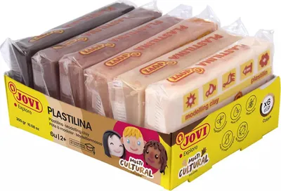 Zdjęcie produktu dla Jovi Plastilina Glina do modelowania dla dzieci Body 6 x 50 g