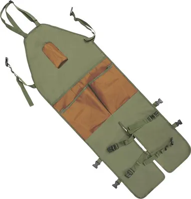 Produktbild von Garten Beinschürze, 600D Oxford-Gewebe, Mehrere Taschen, Wasserdicht, Robust, Arbeitsschürze, Gartenarbeit, Grüne + braune Taschen