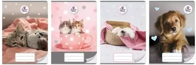 Produktbild von Notizbuch A5/16K, kariert, „The Sweet Pets“ (20 Stück) – Beniamin