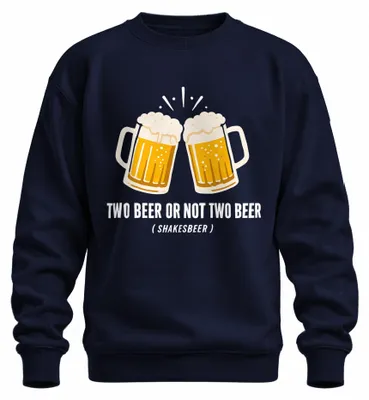 Obrázek produktu pro Dvě piva, nebo ne? Tričko/mikina "Beer Lustig Saufen Alkohol", tmavě modrá, velikost XXL