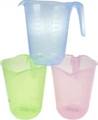Produktbild von Messbecher 1000ml 1l 1 Liter mit Messskala Haltegriff in Trendfarbe
