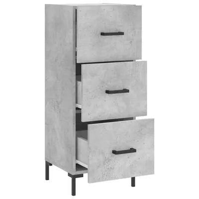 Produktbild von vidaXL Sideboard Betongrau 34,5x34x90 cm Holzwerkstoff