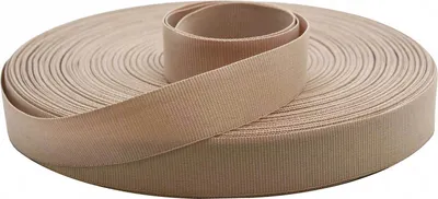 50m Ripsband beige