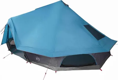 Zdjęcie produktu dla vidaXL Rodzinny namiot tipi z dachem niebieski 680 x 430 x 270 cm