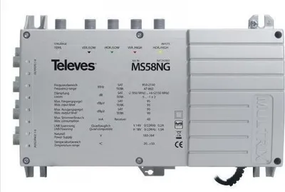 Productafbeelding van Televes Multischakelaar 5in8 MS58NG met terras-aansluiting en schakelende voeding