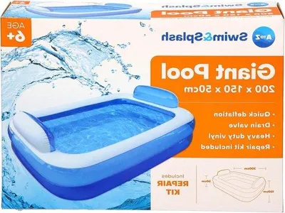 Produktbild von Famanu Schwimmbecken Blau - Extra Großes Aufblasbares Schwimmbecken