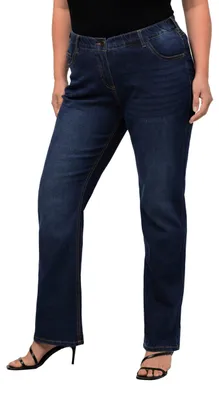 Image de Pantalon pour femmes Ulla Popken, en denim bleu, taille 84