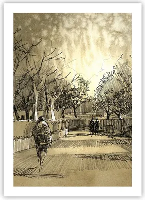 Produktbild von Poster - Poster ohne Rahmen - Park Spaziergang Baum - 50x70 cm - Wand Bild - Wanddeko - Wandbilder - Kunstposter - Wandposter - Bilder - Kunstdruck - Wanddekoration - Wandbild - P2XPA50x70-3758