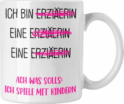 Produktbild von Trendation - Tasse Geschenk für Erzieherin Spruch Kindergärtnerin Geschenkidee (Weiß)
