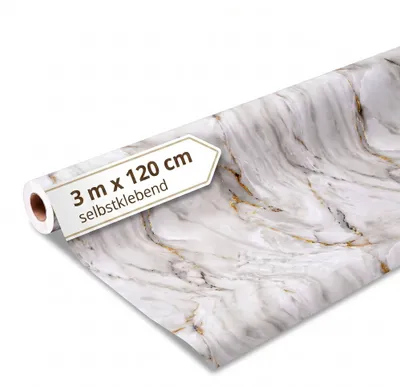 Produktbild von Dalsys Wandverkleidung selbstklebend 3m Rolle x 120cm Onyxweiß PVC