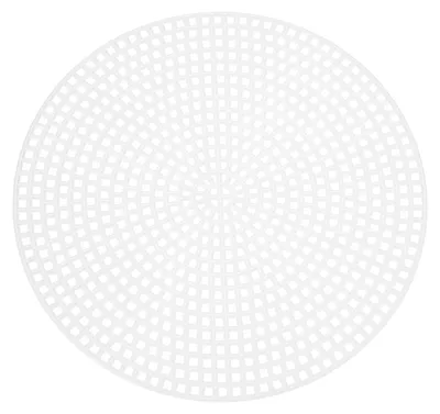 Productafbeelding van Plastic rasterdoek - 20 stuks - Geschikt voor borduren, haken en knutselprojecten - Ø 115 mm, wit