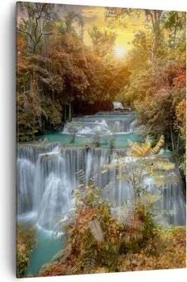 Produktbild von Bild auf Leinwand - Leinwandbild - Einteilig - Park Wasserfall Wasser - 70x100cm - Wand Bild - Wanddeko - Wandbilder - Leinwanddruck - Wanddekoration - Leinwand bilder - Wandbild - PA70x100-3995