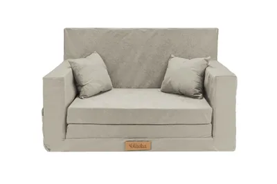 Immagine prodotto di Divano pieghevole 3 in 1 Flumi per bambini, grigio chiaro, 92x60 cm