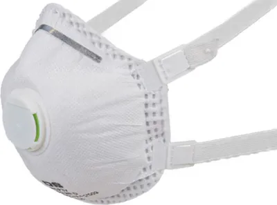 Produktbild von DS SafetyWear Atemschutzmaske Baumaske Feinstaubmaske Basic FFP3 NR D mit Ventil, EN149 CE CATIII (Pack mit 10 St)