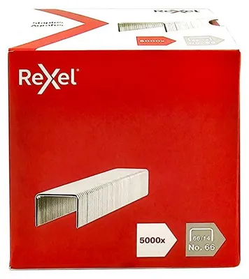 Image de Rexel 06075, Paquet de connecteurs, 1,4 cm, 5000 connecteurs, Argent, e02030, 02030, 02041, 540 g