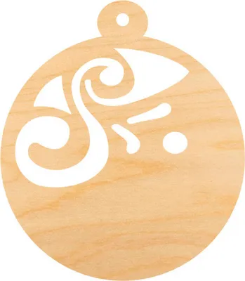Produktbild von HOLZKUGEL Anhänger aus Holz, Ornament Weihnachtskugel 6 cm - Ornament