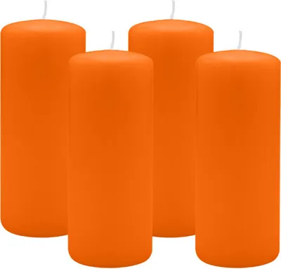 Produktbild von 4er Set Adventskranzkerzen Mandarin Orange Ø 60 x 120 mm