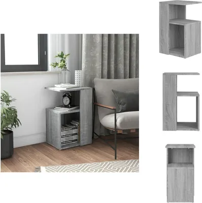 Obrázek produktu pro vidaXL Odkládací stolek šedý Sonoma 36x30x56 cm materiál na bázi dřeva - Odkládací stolky