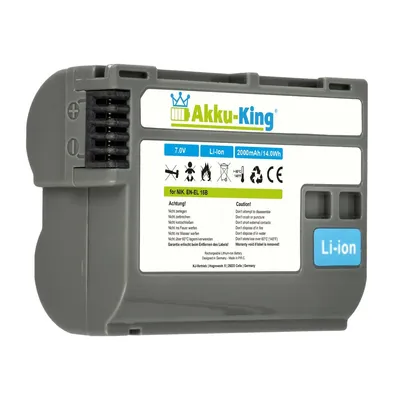 Produktbild von Akku kompatibel mit Nikon EN-EL15B - Li-Ion 2000mAh - für Z6, Z7