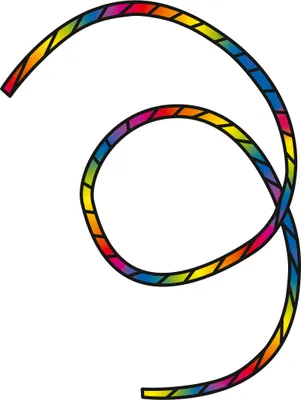Produktbild von HQ Drachenschwanz Tube Tail Rainbow Spiral 6 m